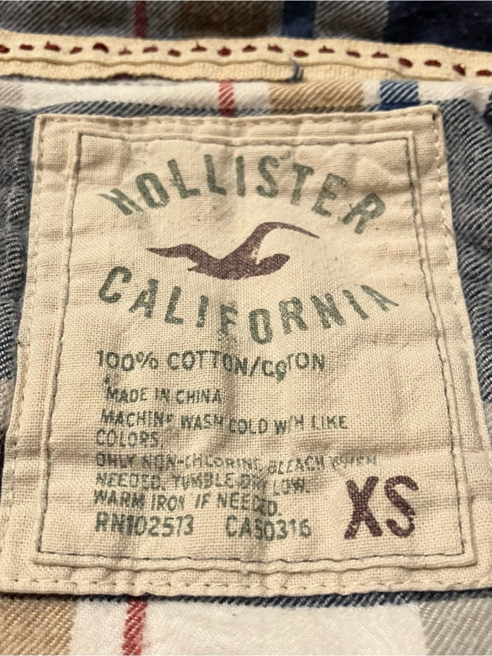 Hollister Women's Vintage Y2K Button-Down Top Plaid Flannel Shirt XS - Picture 4 of 8